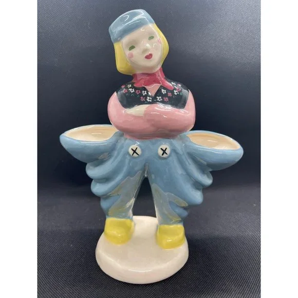 Vintage Kim Ward Hollywood Petroff 1995 Pottery Planter Double Vase SIGNED - Picture 1 of 4